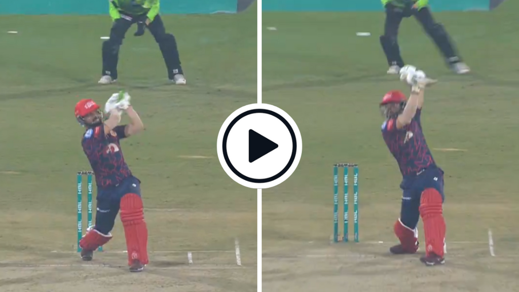 Watch Shadab Khan Launches Haris Rauf For Consecutive Sixes En Route