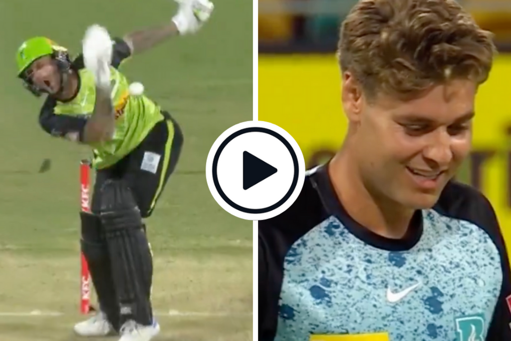 Watch: ‘Watch the smirk’ – Alex Hales gets smashed in groin by Spencer Johnson delivery