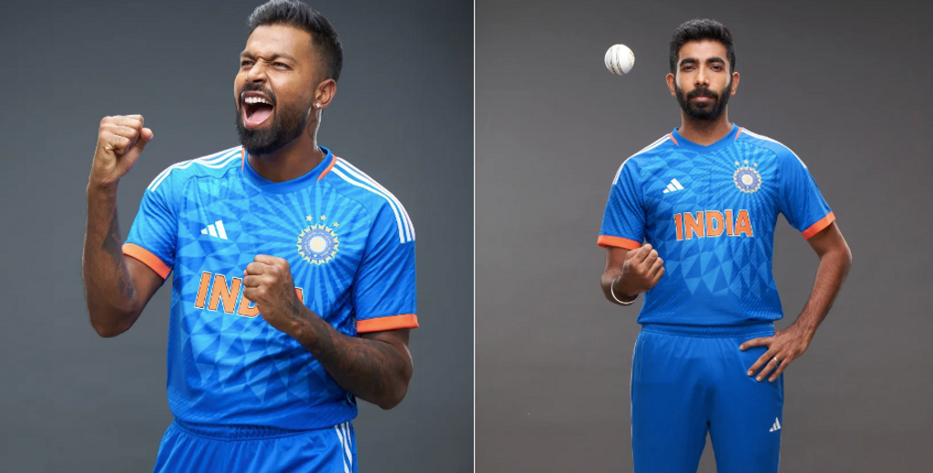 India's new Adidas kit: T20I jersey featuring Hardik Pandya and Jasprit Bumrah