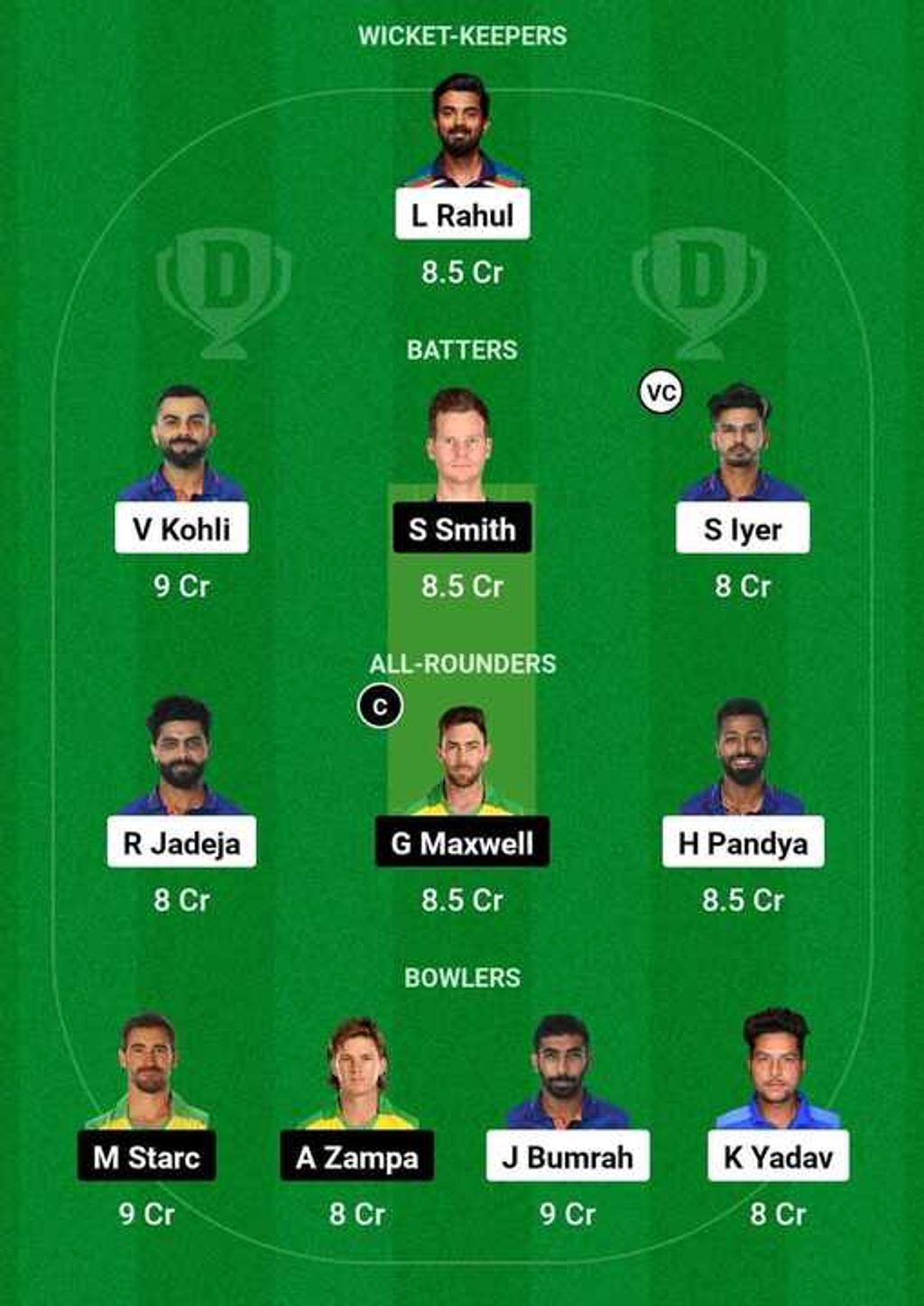 IND vs AUS Dream 11 tips