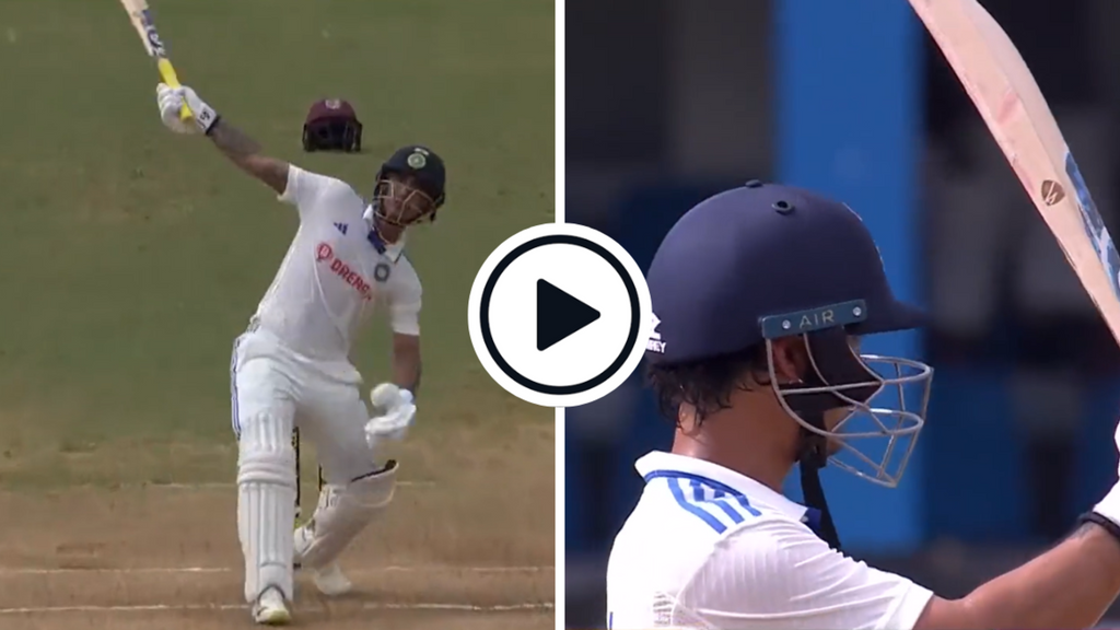 Watch Ishan Kishan Pays Tribute To Rishabh Pant Hits One Handed Six With Rp17 Bat To Bring Up 6121