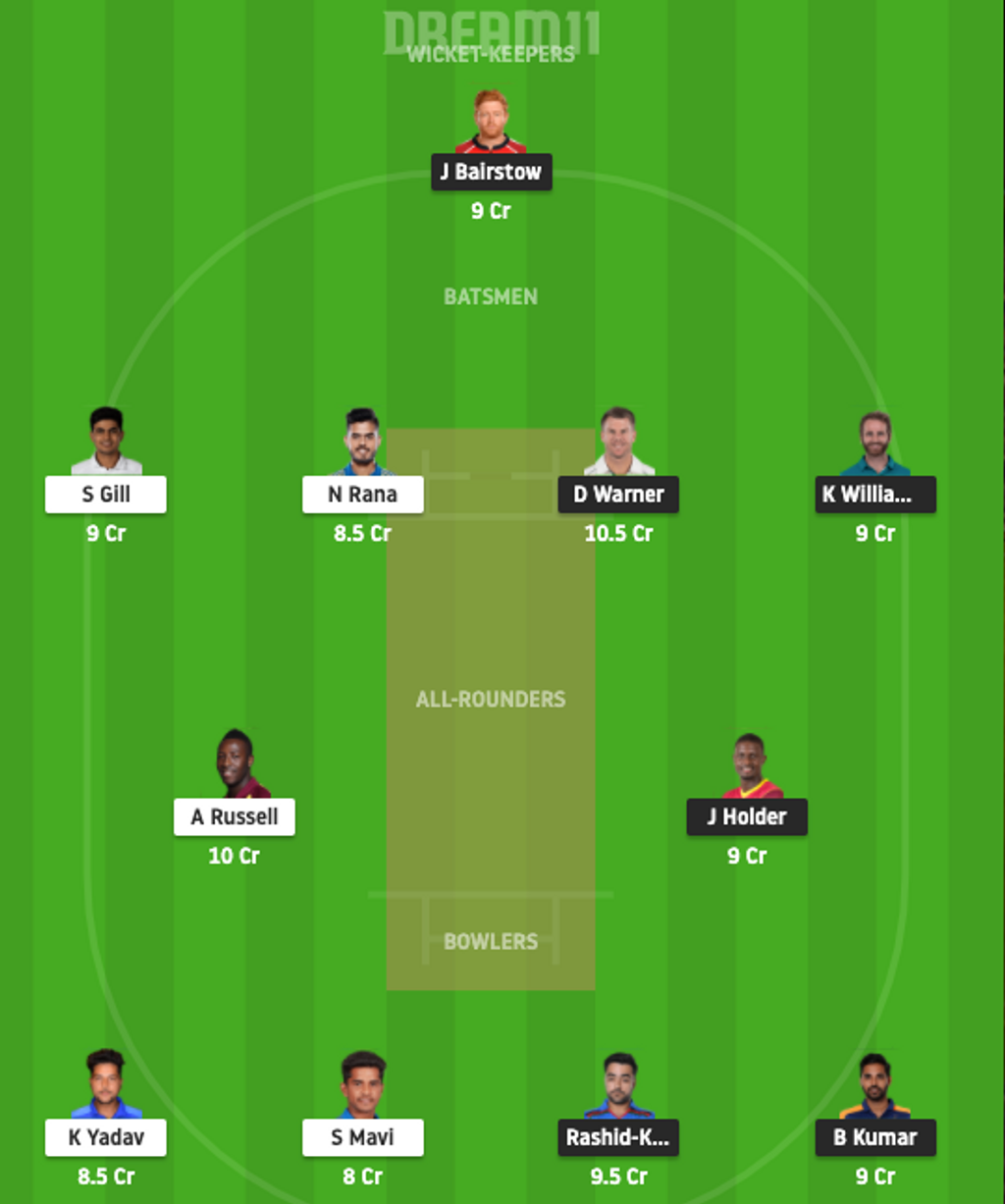 SRH KKR Dream11