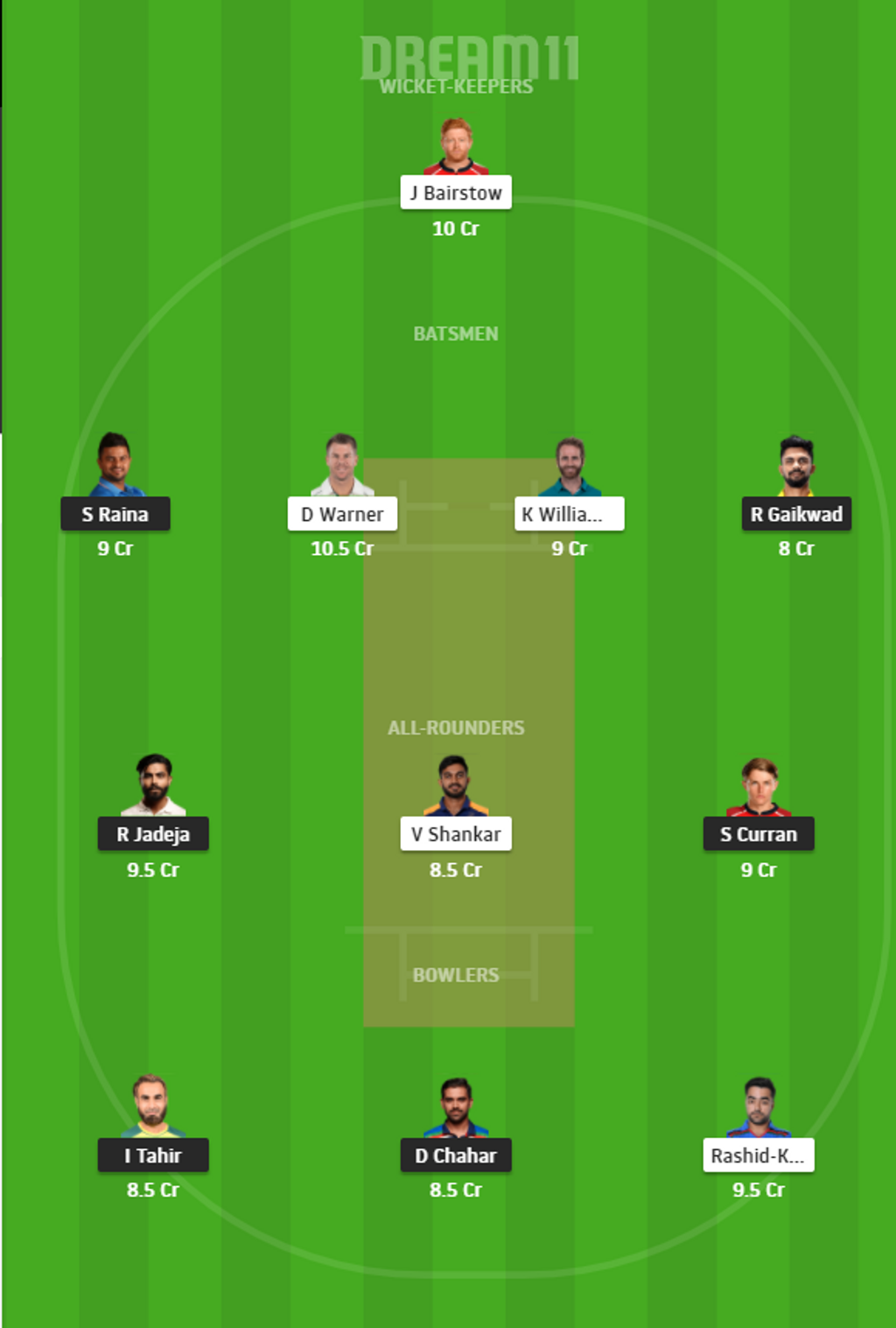 CSK SRH Dream11