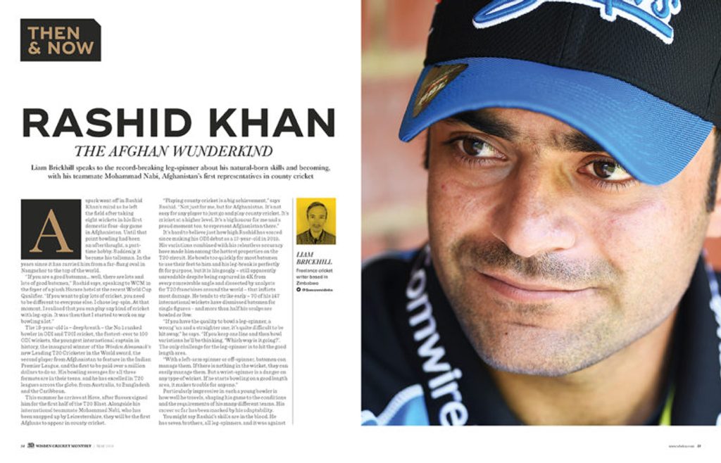 Rashid Khan in Wisden Cricket Monthly