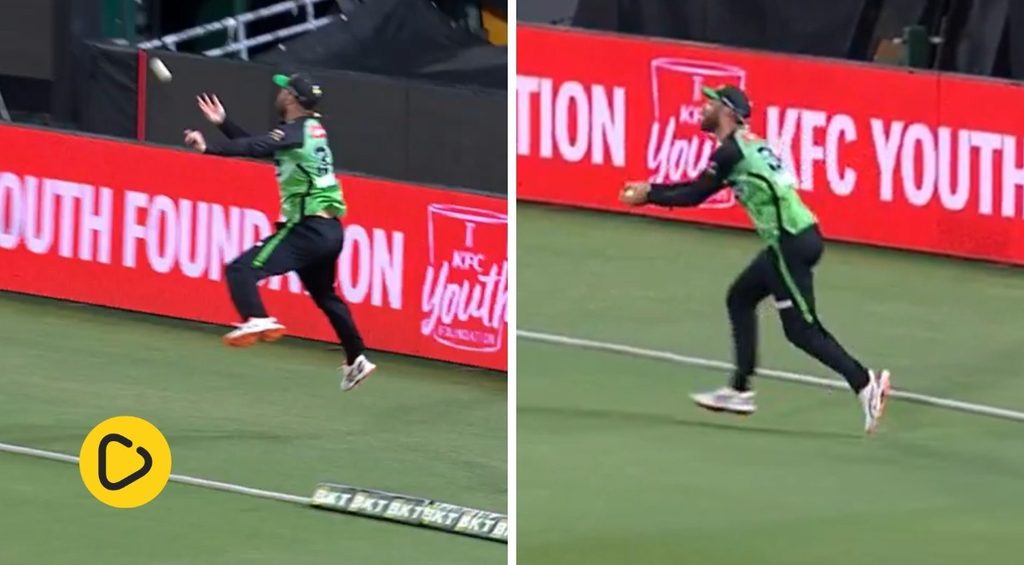 Watch: 'Like LeBron James' - Maxwell jumps back massive distance beyond boundary to pull off stunning catch