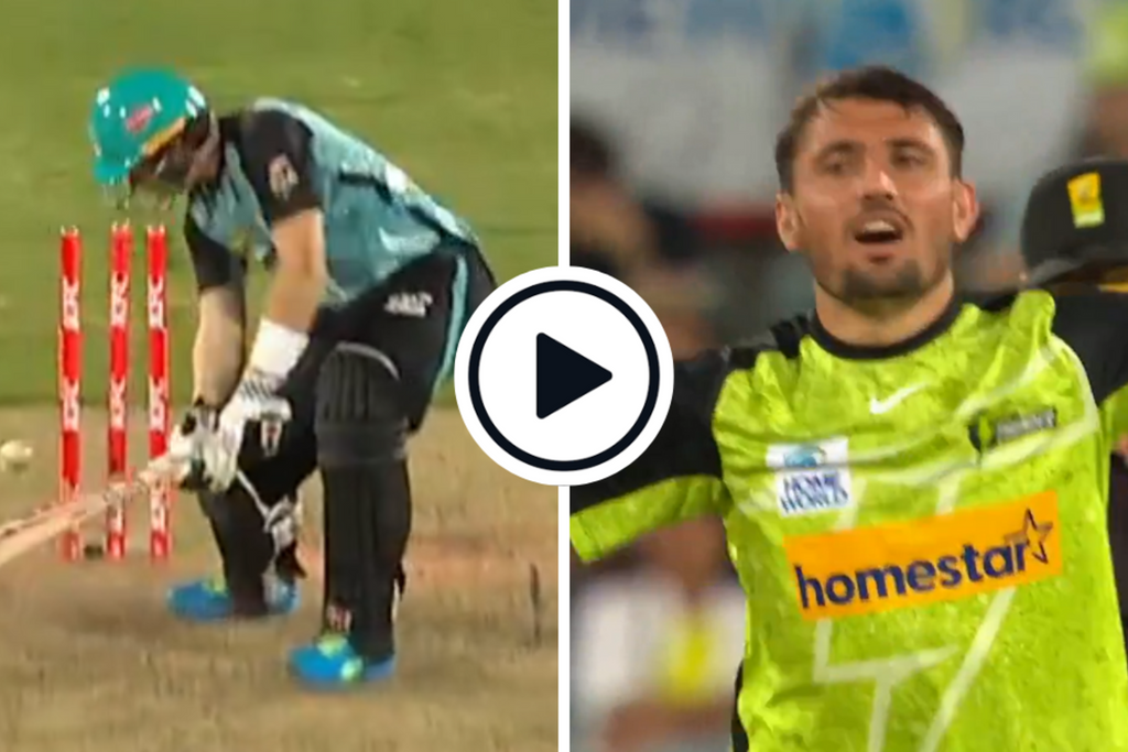 Watch: Zaman Khan nails sizzling yorker to clean up Sam Billings for first Big Bash wicket