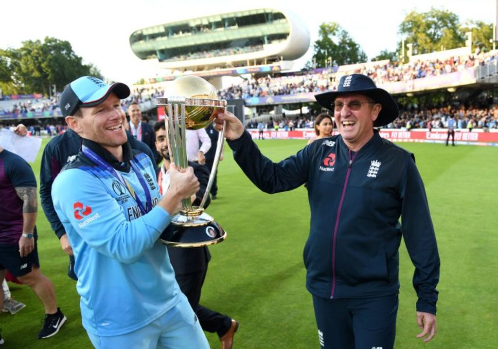 England coach Trevor Bayliss and captain Eoin Morgan