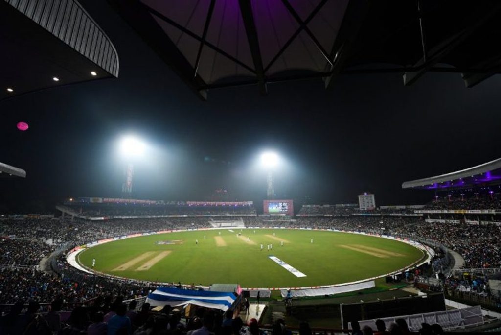 Eden Gardens during the pink-ball Test