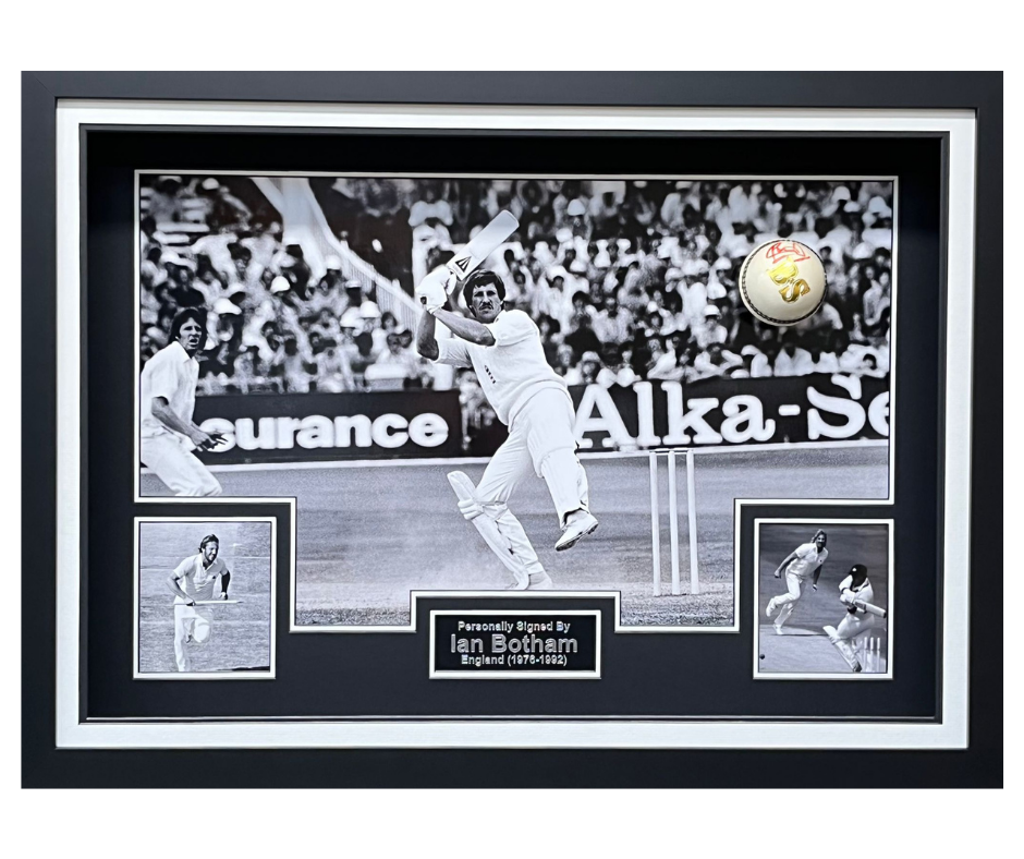 Sir Ian Botham Signed Autograph Cricket Ball Display Case Sport AFTAL & COA 