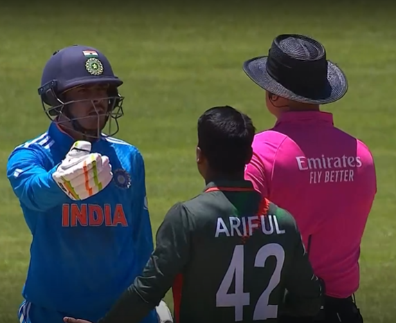 Tempers flared during the India-Bangladesh u19 World Cup 